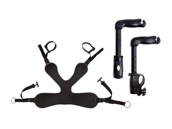 Suport pelvian pentru Rifton Pacer care sustine bazinul si permite libertate de miscare in timpul mersului asistat.