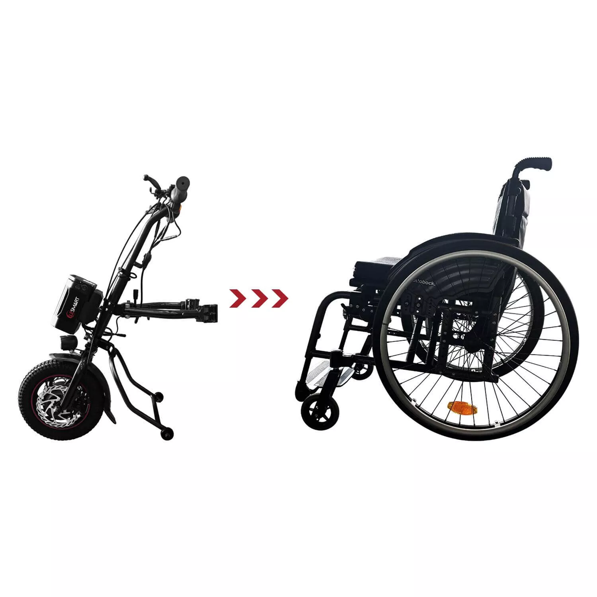 Propulsor electric auxiliar Elesmart A3, pentru scaun cu rotile