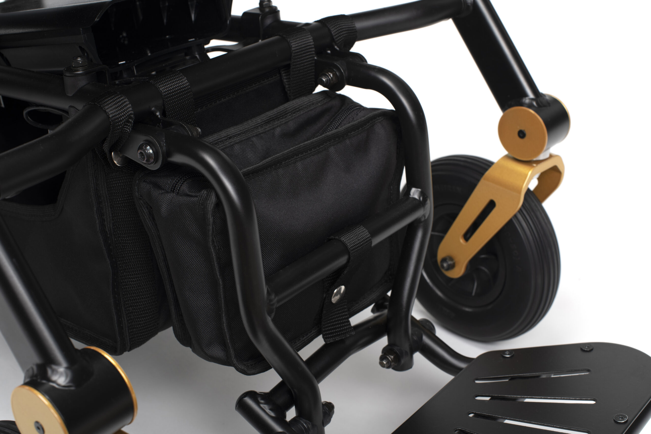 scaun rulant electric pliabil vermeiren plego pliat detaliu jos fata