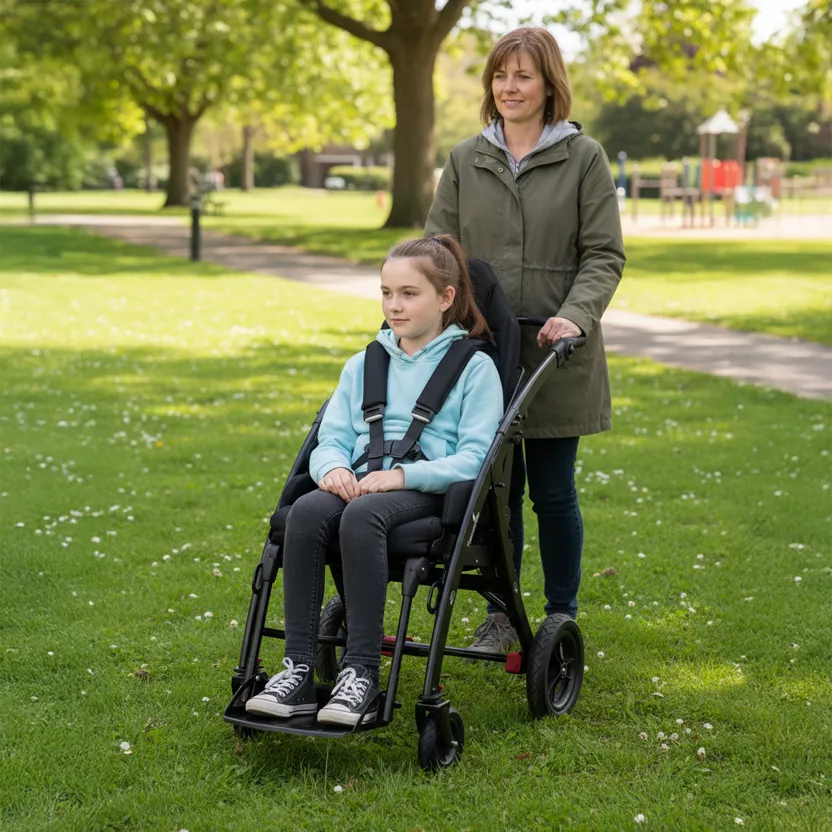 Carucior pentru copii cu dizabilitati Swifty 3 utilizare