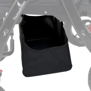 Cos de depozitare montat sub sezutul caruciorului reha Swifty 3