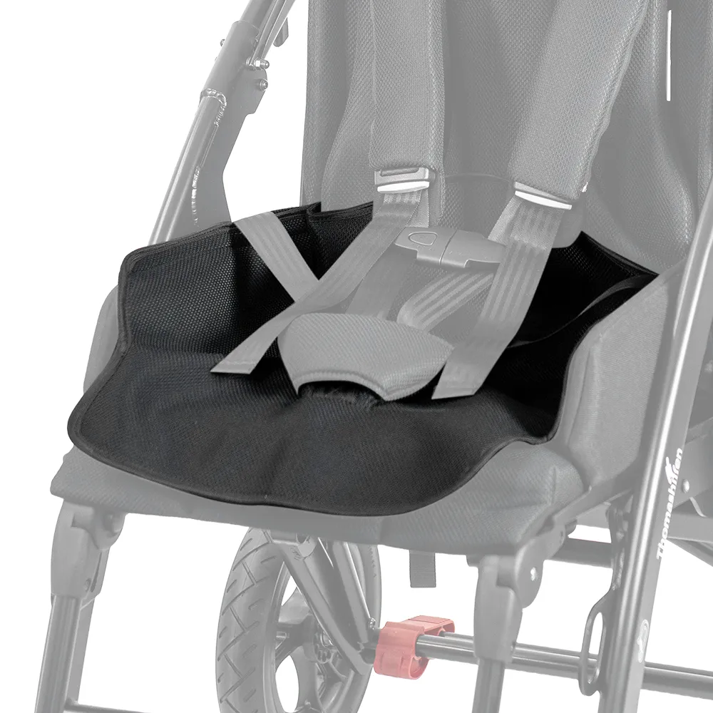 Protectie pentru incontinenta montata pe sezutul caruciorului reha Swifty 3