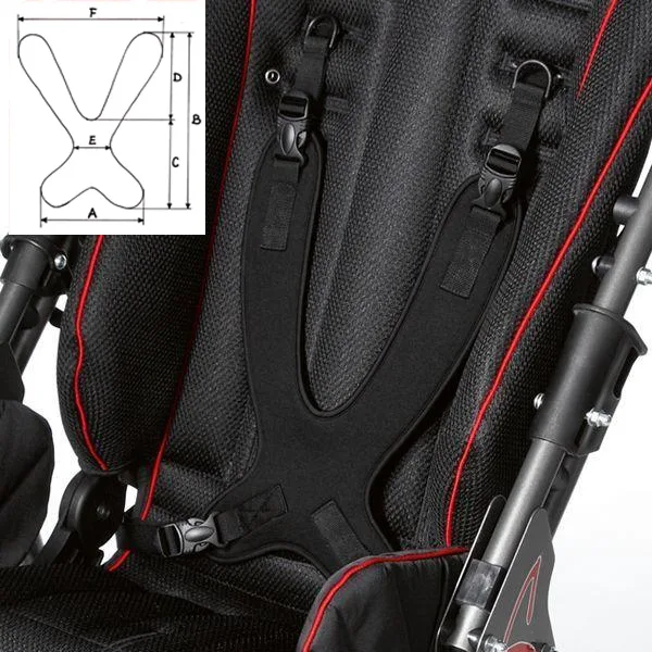 Suport toracic flexibil tip fluture pentru caruciorul reha Swifty 2