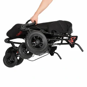Carucior Swifty 1 pliat compact pentru transport si depozitare usoara