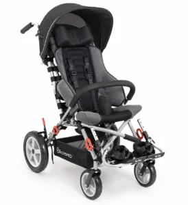 Carucior Ombrelo configuratie Tech Assist cu copertina, bara frontala, abductor si cos de depozitare