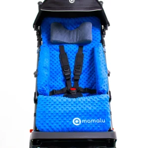 Carucior pentru copii cu dizabilitati Akces-Med Mamalu Tech Assist vedere frontala cu suport cap si suporti laterali