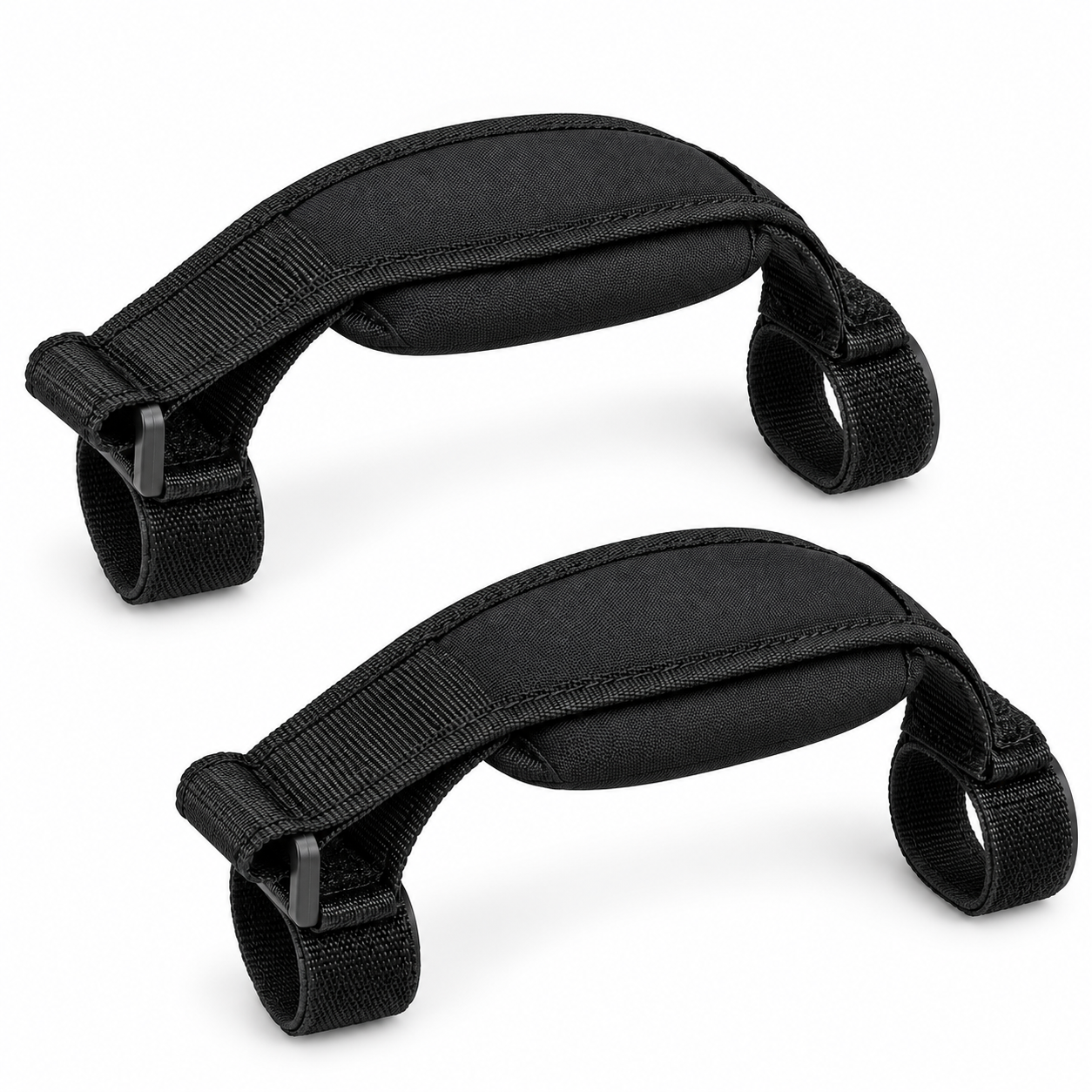 Paired Black Padded Strap Handles (1)